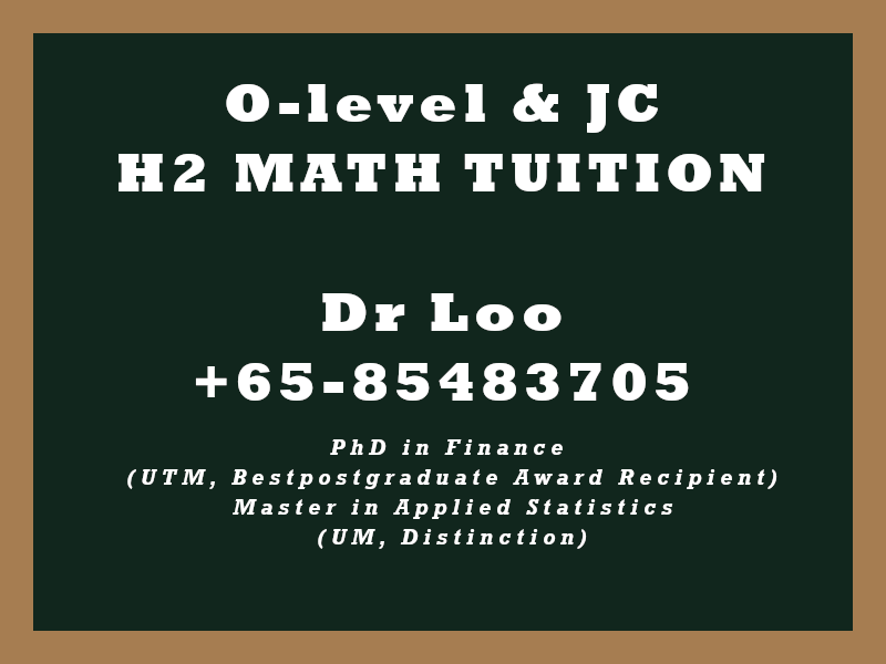 JC Mathematics Home Tuition Singapore