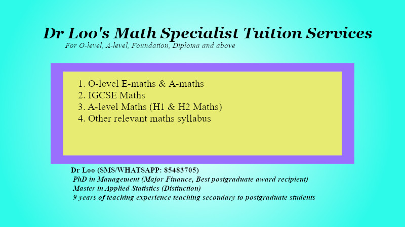 Singapore Maths Tuition & IGCSE Maths Tuition